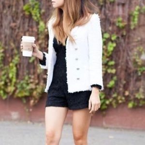 ZARA Cream Knit Fantasy Blazer